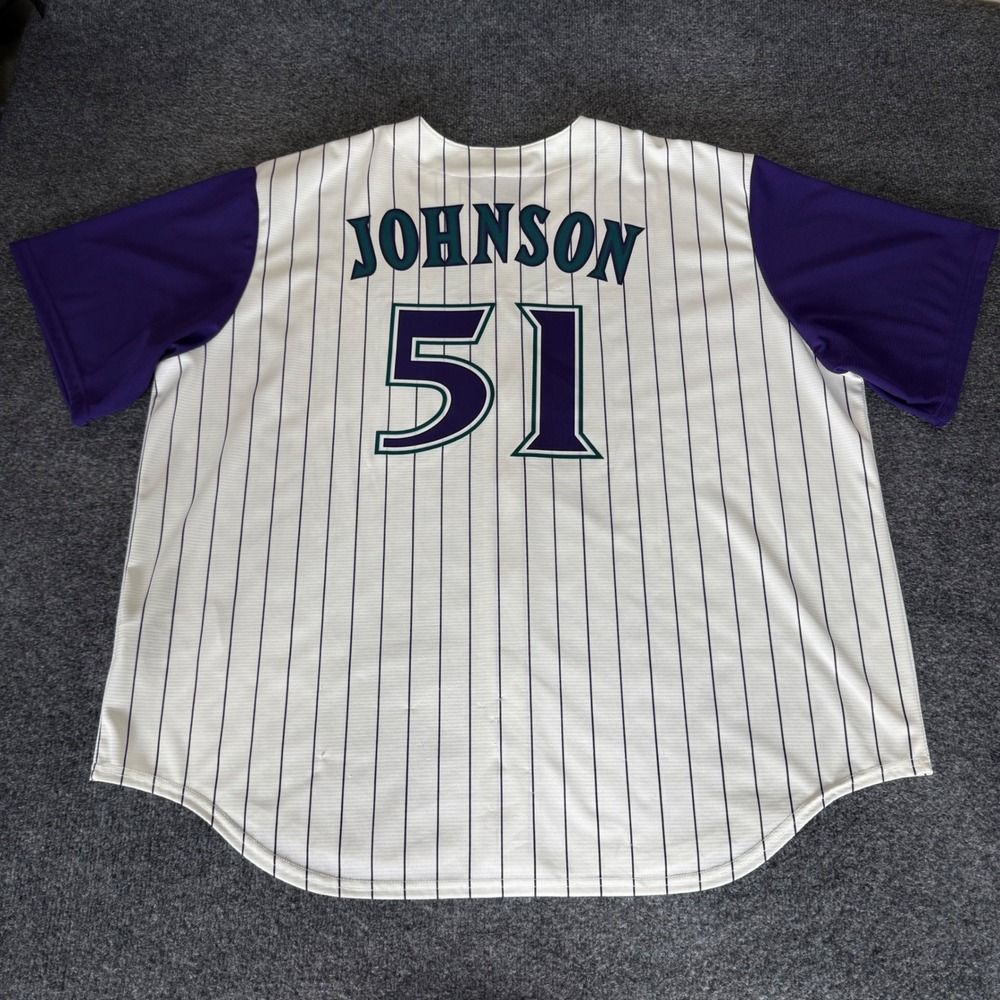 Nike Purple and White Striped Jersey